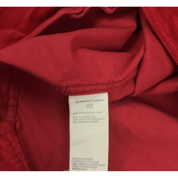 Woolrich Womens Pendulum Corduroy Shirt Button Up Snaps Medium Red Long Sleeve - Picture 10 of 12